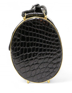 Sac DIOR crocodile noir vintage