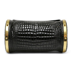 Sac DIOR crocodile noir vintage