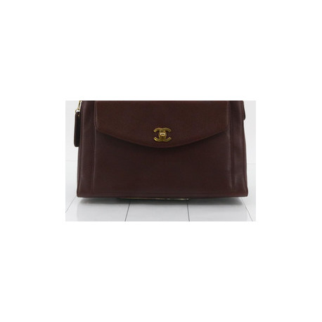 Sac CHANEL bordeaux cuir caviar