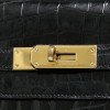 Kelly 32 HERMES Porosus noir Vintage