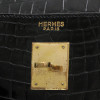 Kelly 32 HERMES Porosus noir Vintage