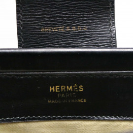 Sac Berry HERMES cuir box noir