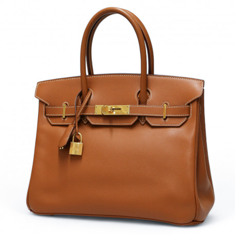 Birkin 30 HERMES cuir Epsom Gold