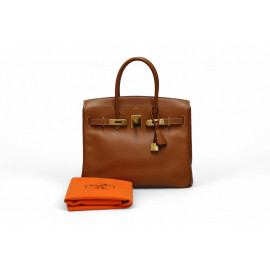 Birkin 30 HERMES cuir Epsom Gold