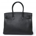 Birkin 30 HERMES cuir Fiord noir