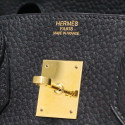 Birkin 30 HERMES cuir Fiord noir