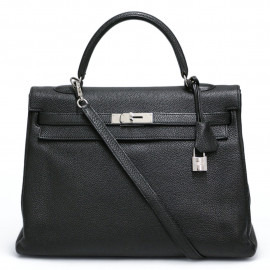 Kelly 35 HERMES cuir de veau Togo noir