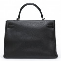 Kelly 35 HERMES cuir de veau Togo noir