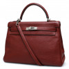 Kelly 32 HERMES cuir de veau Togo Bordeaux