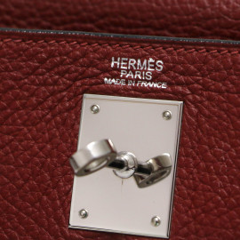 Kelly 32 HERMES cuir de veau Togo Bordeaux