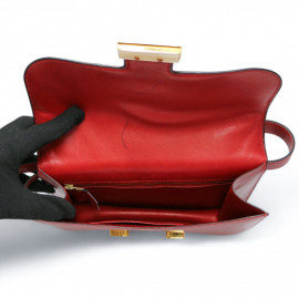 Constance HERMES cuir box rouge H