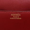 Constance HERMES cuir box rouge H