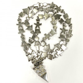 JEAN LOUIS SCHERRER silver long necklace