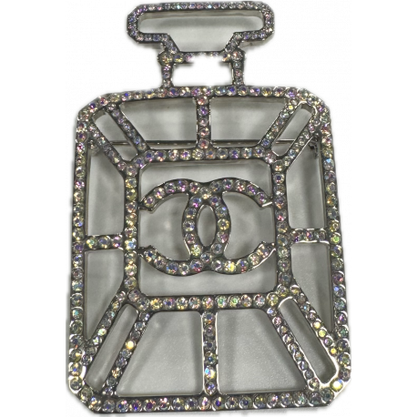 Broche CHANEL flacon de parfum cristaux