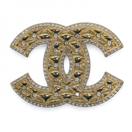 BroBroche CHANEL dorée matelassé