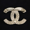 Broche CHANEL bicolore nacre et noir