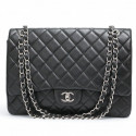 Maxi Jumbo CHANEL cuir matelassé noir