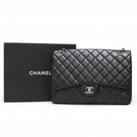 Maxi Jumbo CHANEL cuir matelassé noir