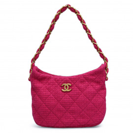 Sac CHANEL Hobo tweed rose