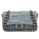 Sac CHANEL denim bleu clair