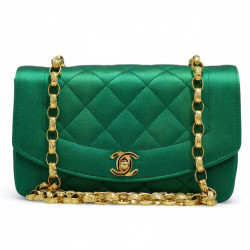 Mini Diana CHANEL satin vert