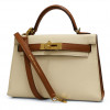 Kelly 20 HERMES sellier Epsom craie