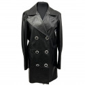 Veste cuir noir CHANEL T38