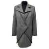 Manteau CHANEL T 38 chevrons gris