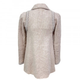 Manteau CHANEL t38 mohair rose pale