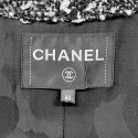 Manteau CHANEL tweed blanc et noir