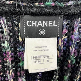 Manteau CHANEL T38 tricot cachemire