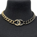 Chocker CC bicolore CHANEL argent doré