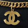 Ceinture CHANEL dorée gros CC