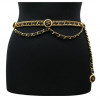 Ceinture CHANEL cuir et chaine