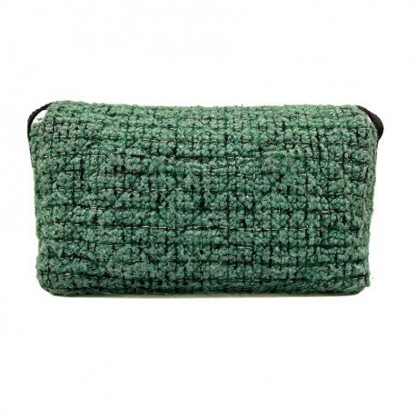 Sac CHANEL tweed vert