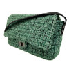 CHANEL 255 Flap Bag in Green Tweed