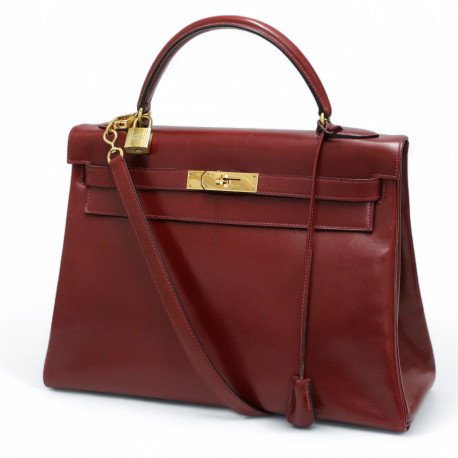 Kelly 32 HERMES retourné boxx rouge H