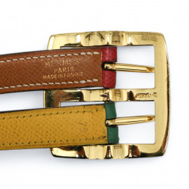 Ceinture HERMES 4 couleurs réversible