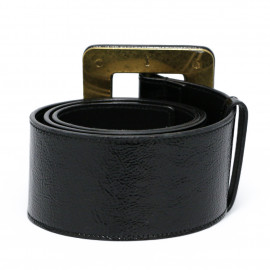 Ceinture YSL large vernie noire