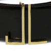 Large ceinture LANVIN semi mat marron