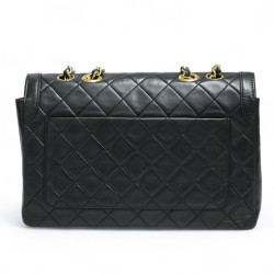 Sac CHANEL noir simple rabat