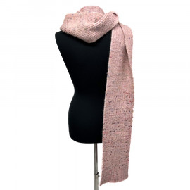 Ensemble bonnet et écharpe CHANEL rose 