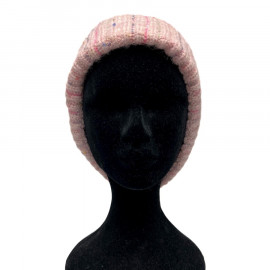 Ensemble bonnet et écharpe CHANEL rose 