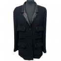 Veste T 42 CHANEL tweed noir