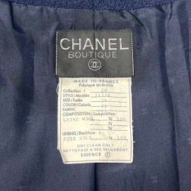 Veste CHANEL T 36 tweed bleu