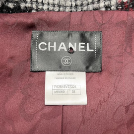 Veste CHANEL T38 en tweed à carreaux