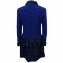 Manteau CHANEL T 36 tweed bleu roi