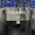 Manteau CHANEL T 36 tweed bleu roi