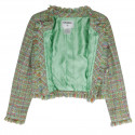 Veste courte tweed vert CHANEL AUtomne 2001