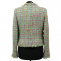 Veste courte tweed vert CHANEL AUtomne 2001